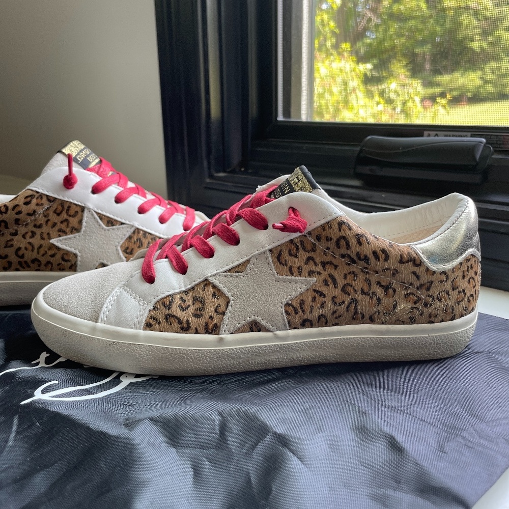 VINTAGE HAVANA STAR LEOPARD Sneakers RED LACES SIZE 6 36 FLAWLESS W/ DUSTBAG